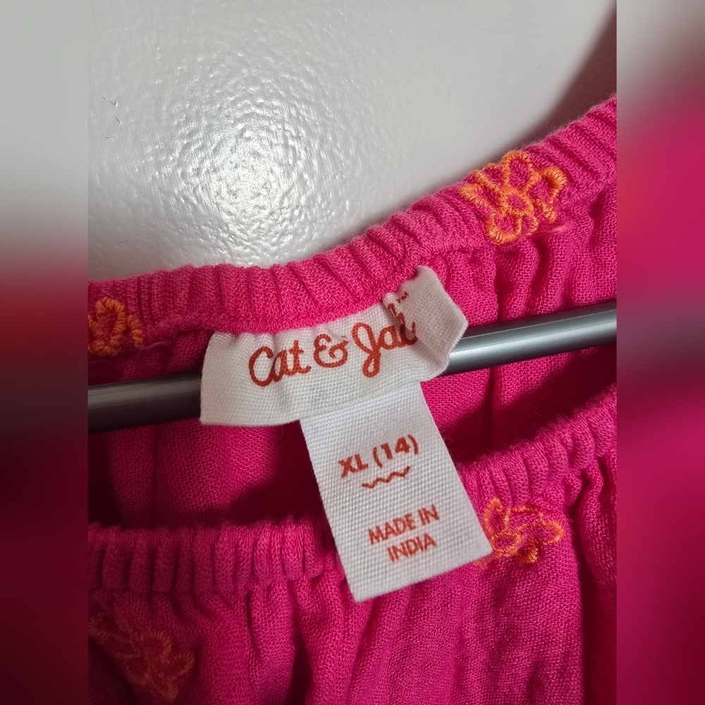 Cat & Jack Pink Flutter Sleeve Sundress Casual - Picture 5 of 8